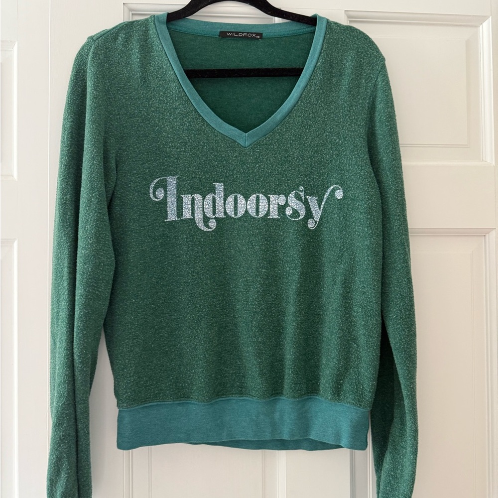 Wildfox Green 'Indoorsy' Sweater